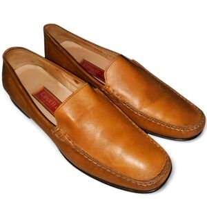 COLE HAAN City British Tan Leather Slide On Loafers / Mules Women's Size 9 B‎